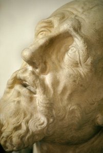 St. Franciscus ontvangt de stigmata (detail van het hoofd)